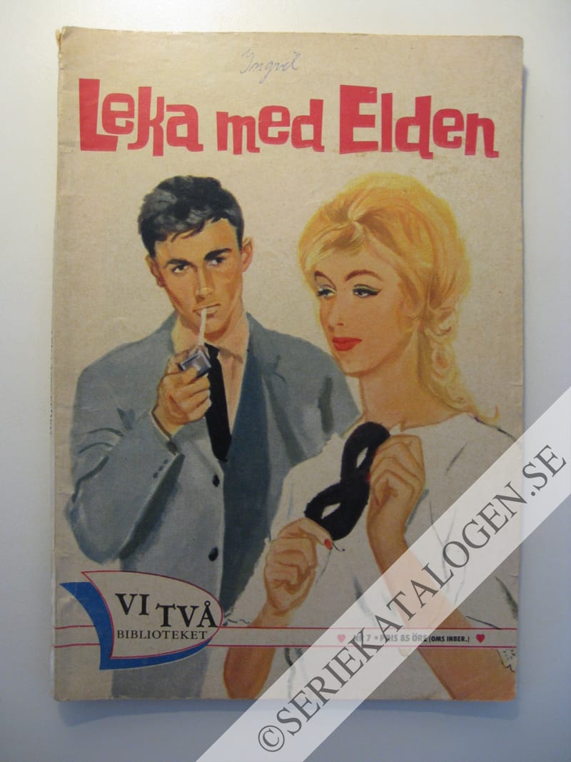 Framsida på Vi två-biblioteket #7 - Leka med elden (1961)