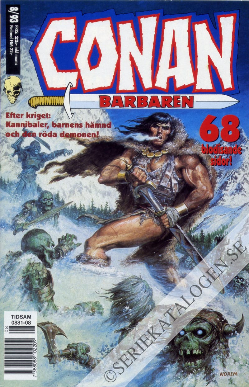Framsida på Conan barbaren #8 (1993)