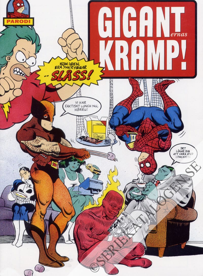 Framsida på Parodi #9 - Giganternas kramp! (1993) (variant)