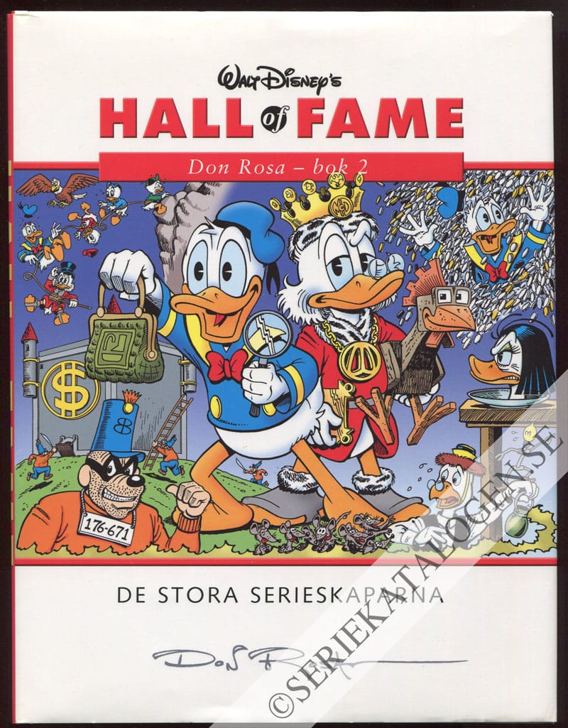 Framsida på Walt Disney's Hall of fame - De stora serieskaparna Don Rosa - bok 2 (2004)