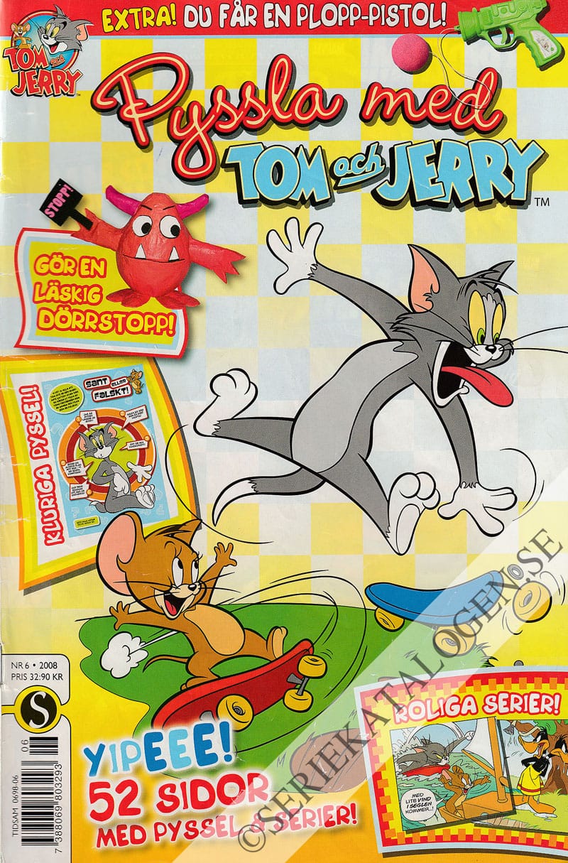 Framsida på Pyssla med Tom & Jerry #6 (2008)