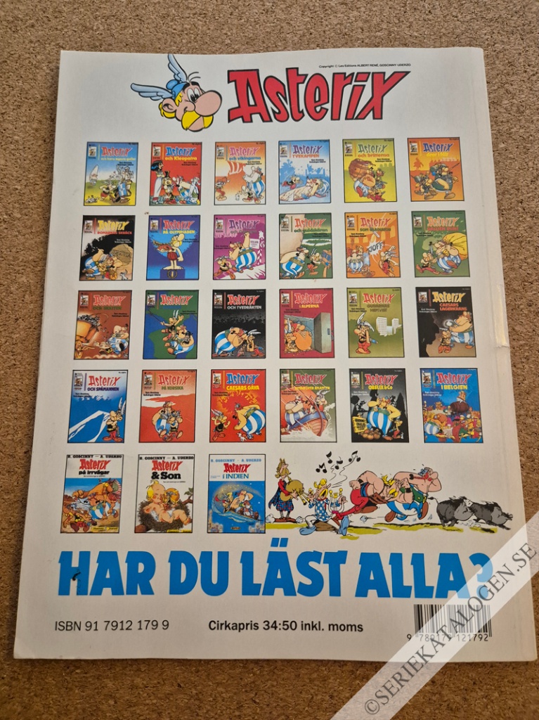 Baksida på Asterix och det stora bygrälet (1989)