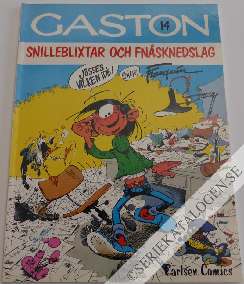 Framsida på Gaston Snilleblixtar och fnåsknedslag (1983)
