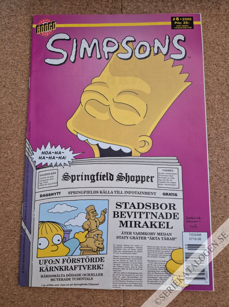 Framsida på Simpsons #6 (2003)