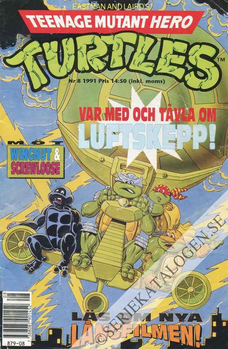 Framsida på Teenage mutant hero turtles #8 (1991)