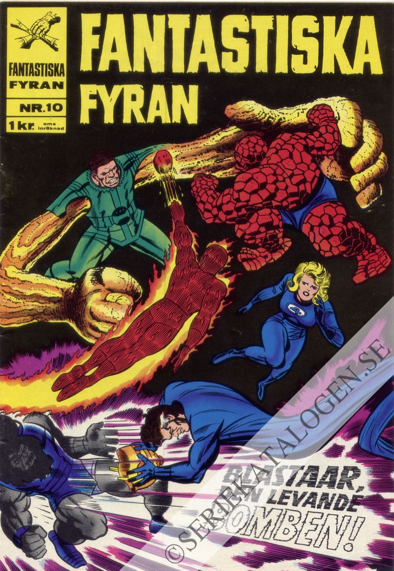 Framsida på Fantastiska Fyran #10 (1968)
