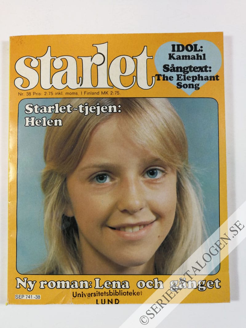Framsida på Starlet #38 (1976)