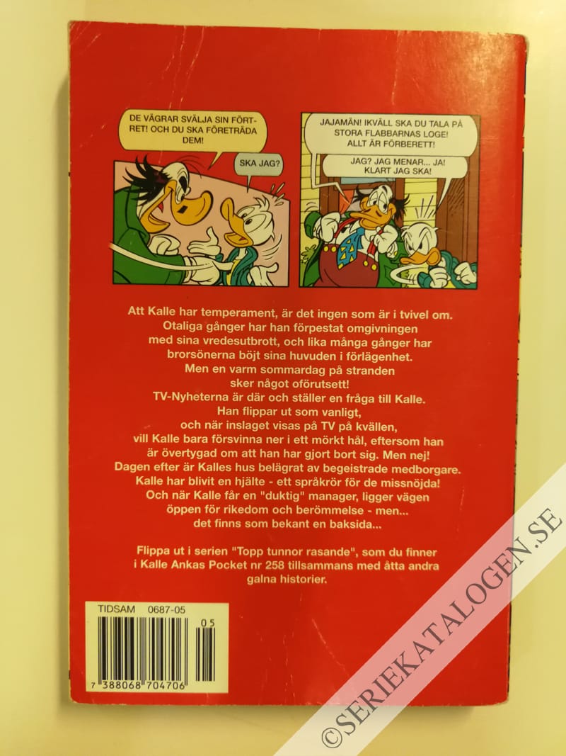 Baksida på Topp tunnor rasande (2001)