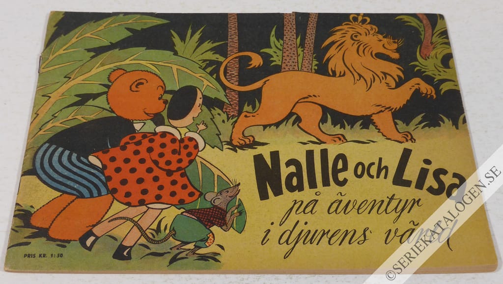 Framsida på Nalle och Lisa Nalle och Lisa på äventyr i djurens värld (1955)