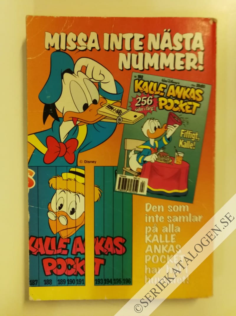Baksida på På en skör tråd, Kalle! (1996)