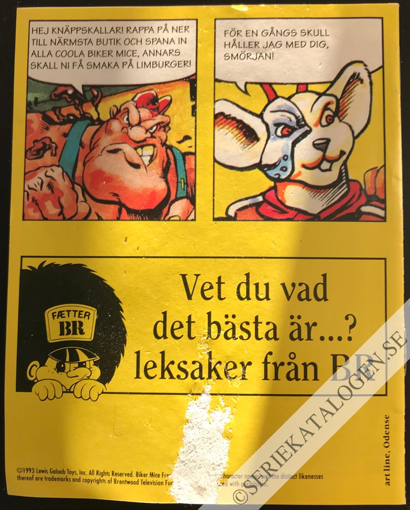 Baksida på Bråket mellan brorsorna (1993)