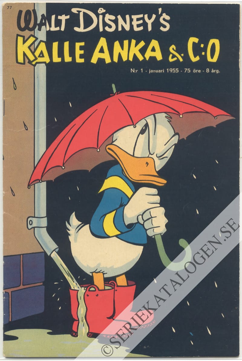 Framsida på Kalle Anka & C:o #1 (1955)