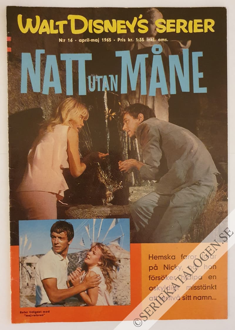 Framsida på Walt Disney's serier Natt utan måne (1965)