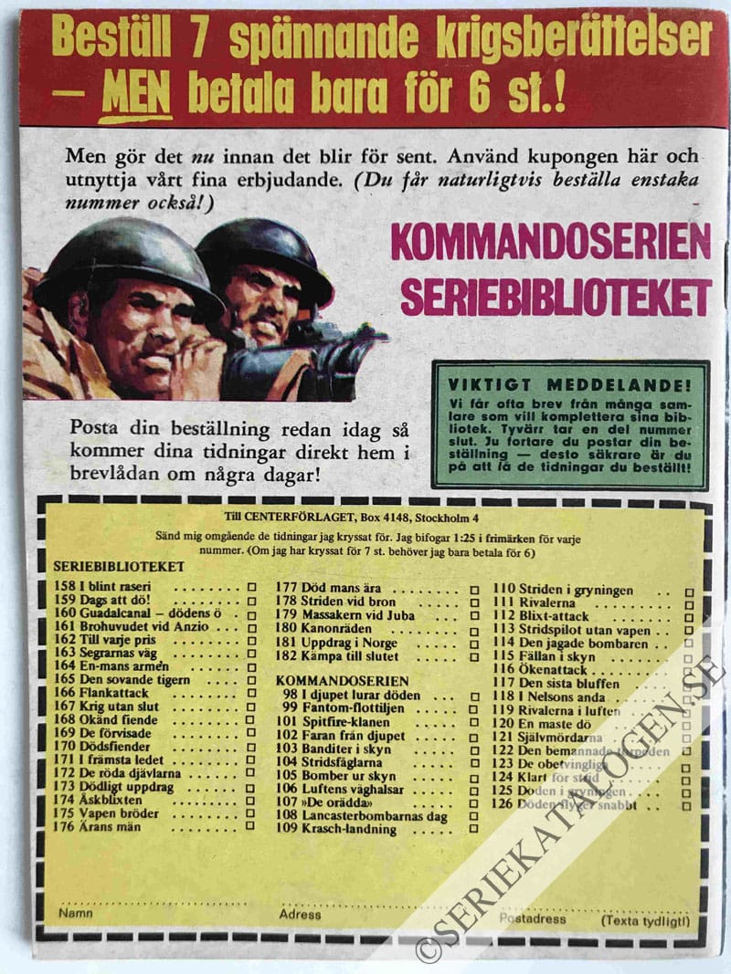 Baksida på Torpedanfall! (1968)