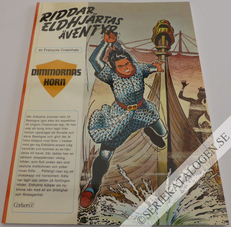 Framsida på Riddar Eldhjärtas äventyr Dimmornas horn (1976)