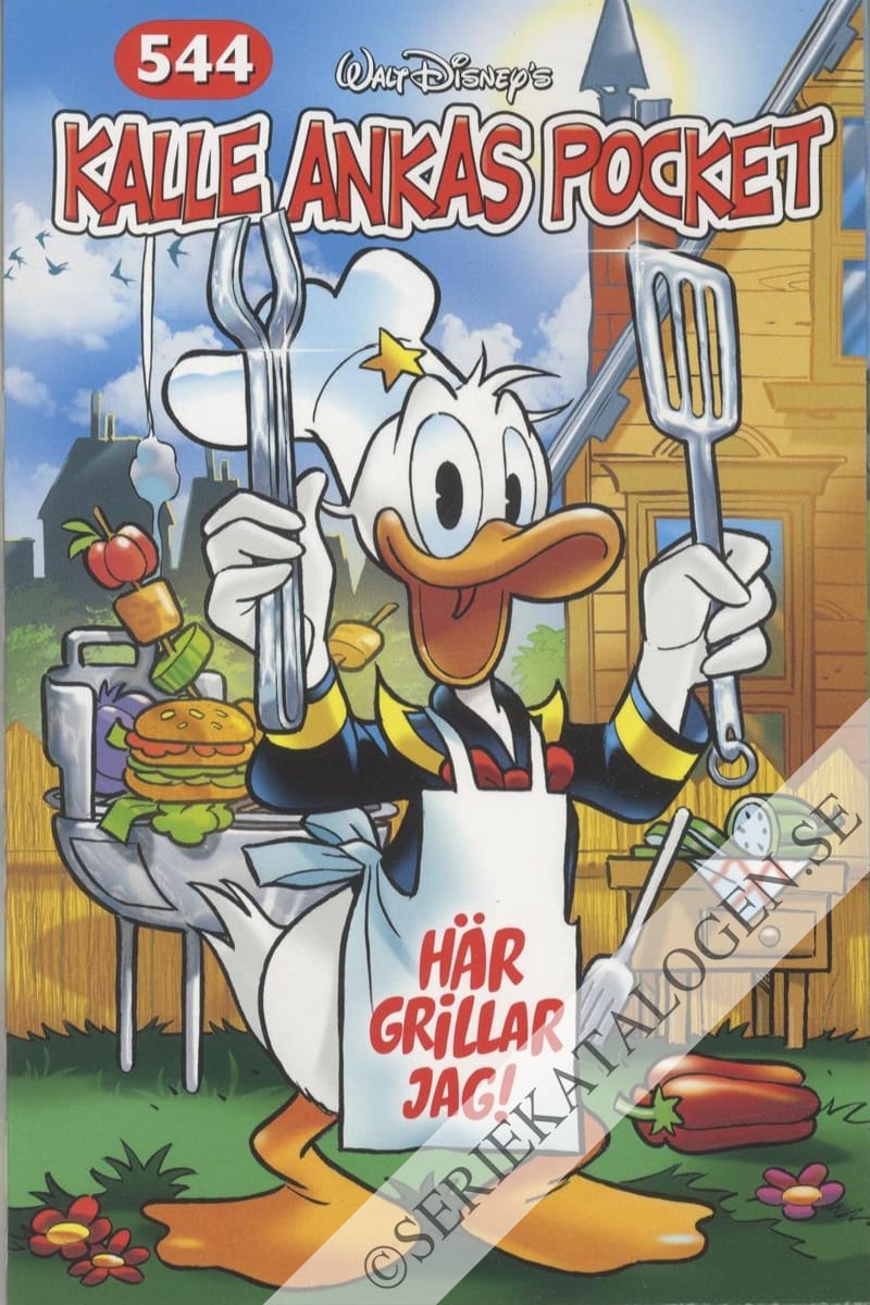 Framsida på Kalle Ankas pocket #544 - Här grillar jag (2023)