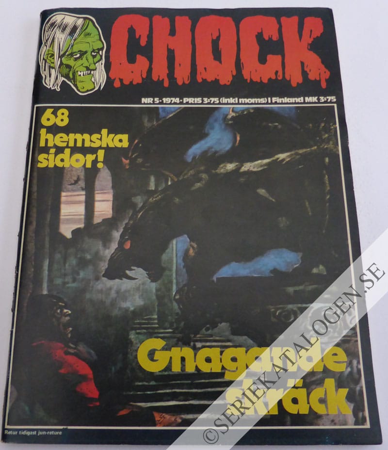Framsida på Chock Gnagande skräck (1974)