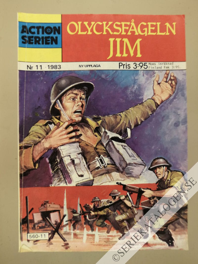 Framsida på Actionserien #11 - Olycksfågeln Jim (1983)