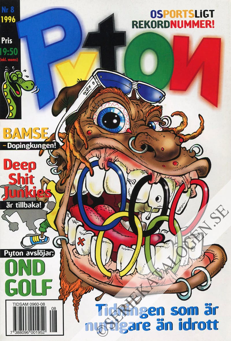 Framsida på Pyton #8 (1996)