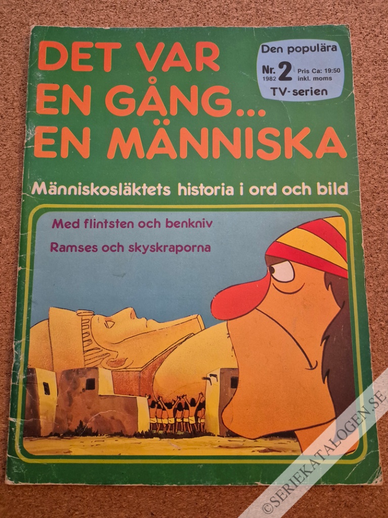 Framsida på Det var en gång ... en människa Med flintsten och benkniv/Ramses och skyskraporna (1982)