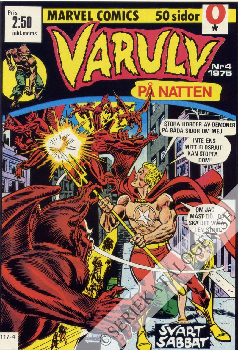 Framsida på Varulv på natten #4 (1975)