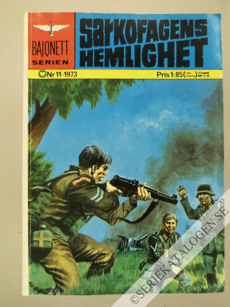 Framsida på Bajonettserien #11 - Sarkofagens hemlighet (1973)