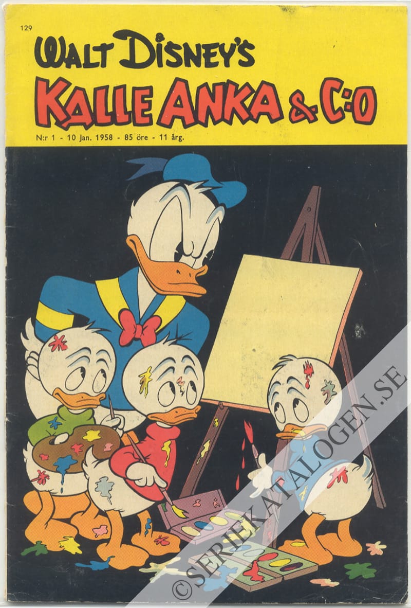 Framsida på Kalle Anka & C:o #1 (1958)