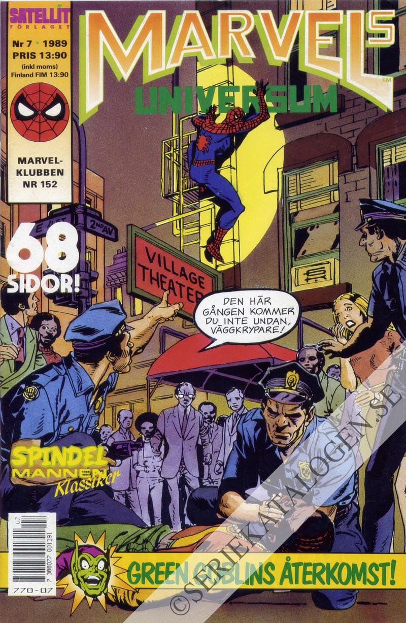 Framsida på Marvels universum Spindelmannen Klassiker (1989)