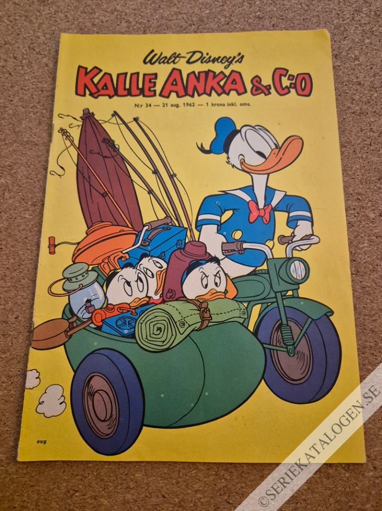 Framsida på Kalle Anka & C:o #34 (1962)