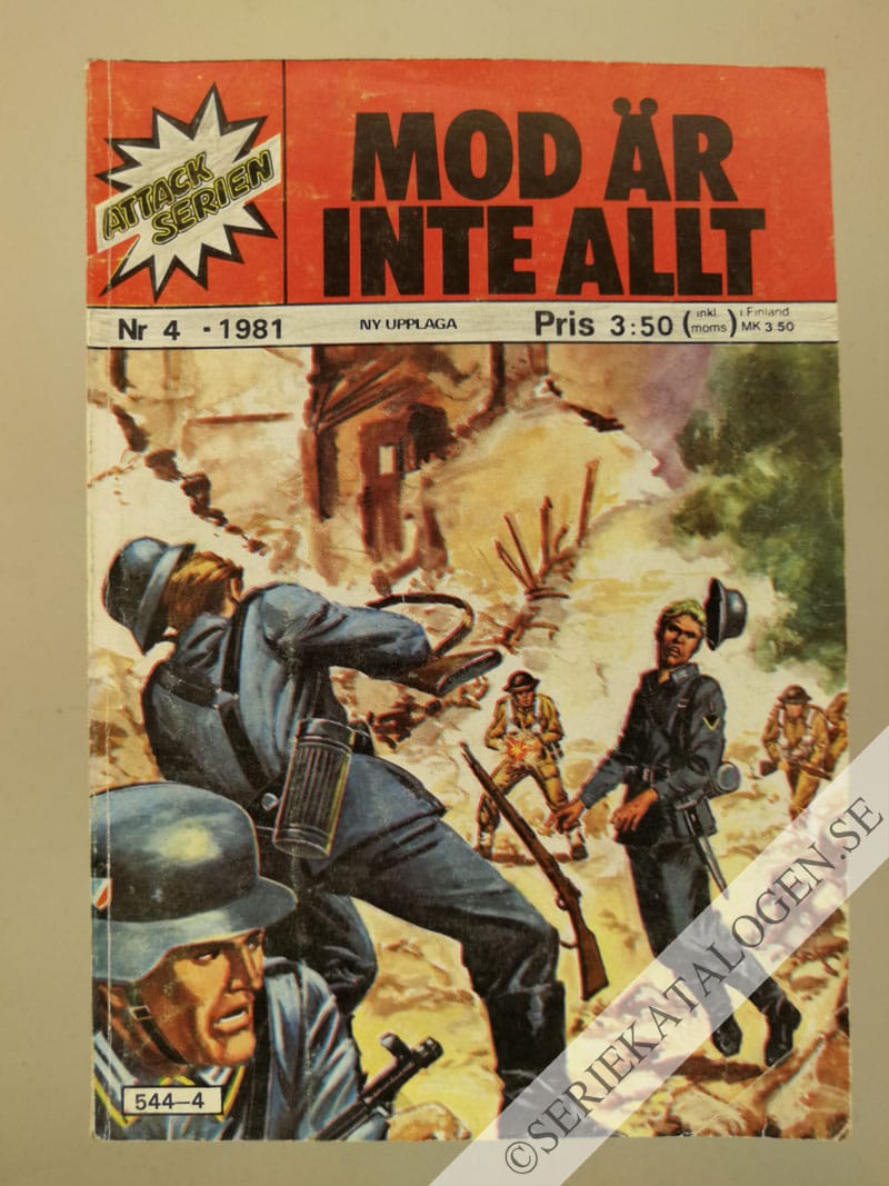 Framsida på Attackserien Mod är inte allt (1981)
