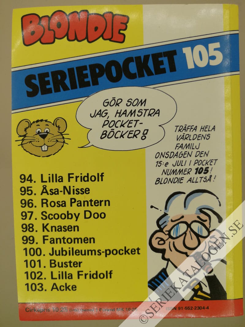 Baksida på Seriemagasinet (1981)