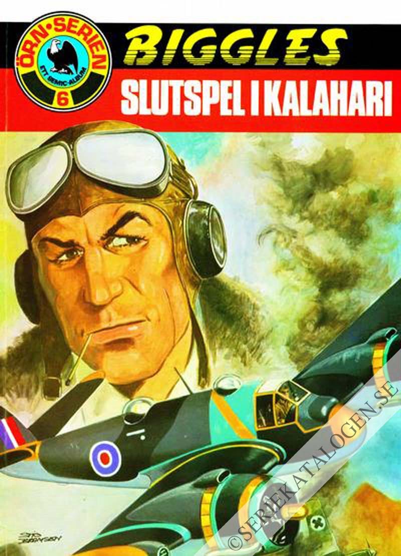 Framsida på Örnserien Biggles - Slutspel i Kalhari (1983)