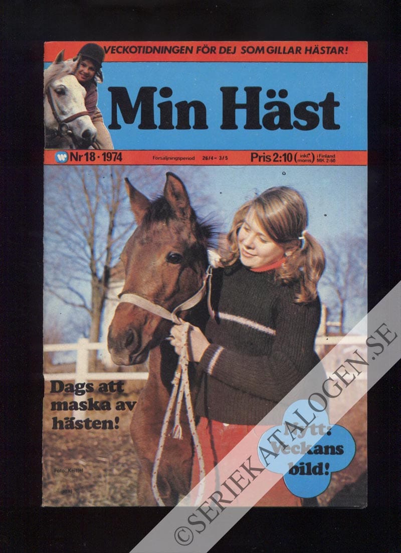Framsida på Min häst #18 (1974)