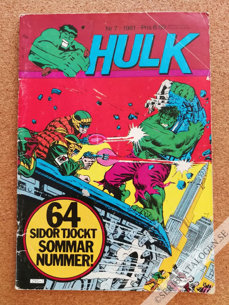 Framsida på Hulk #7 (1981)