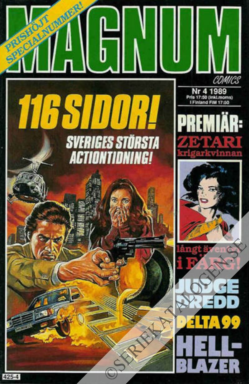 Framsida på Magnum comics #4 (1989)