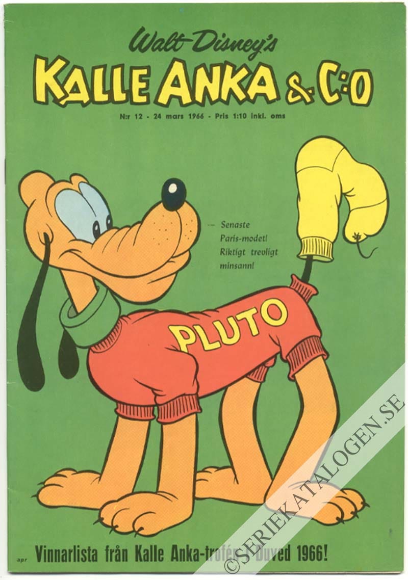 Framsida på Kalle Anka & C:o #12 (1966)