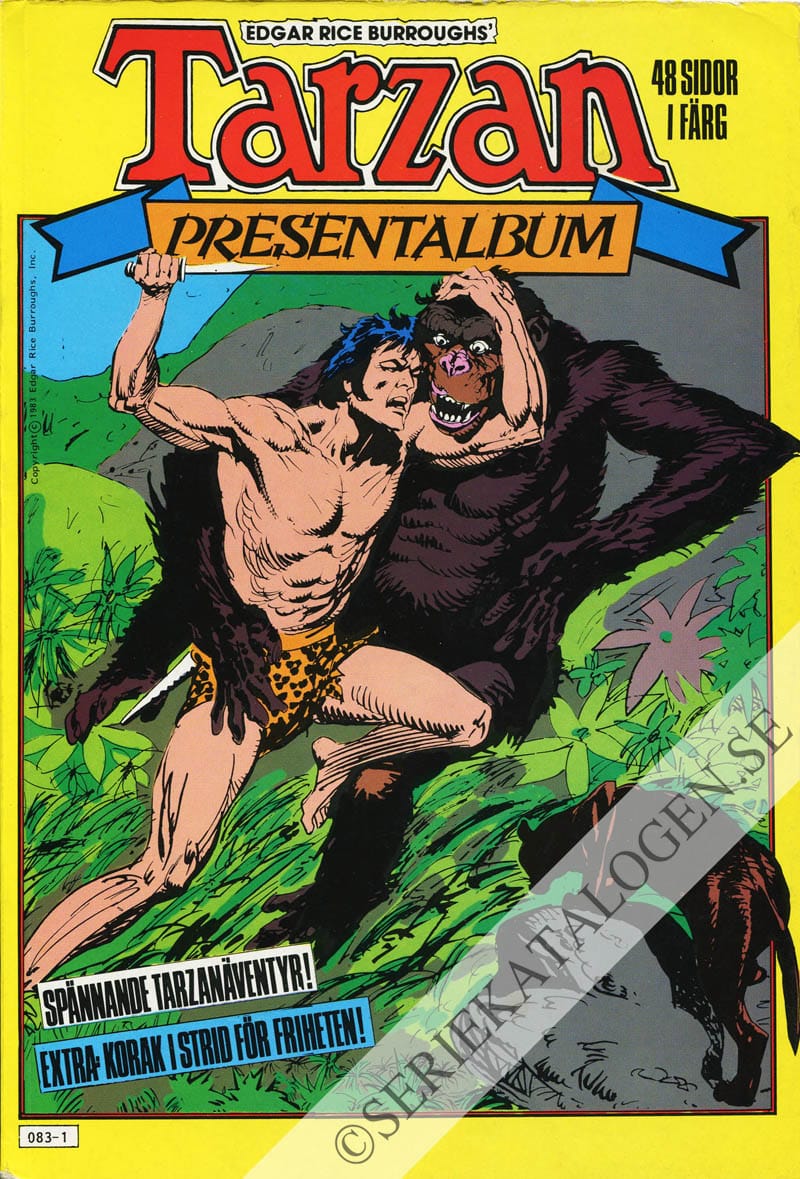 Framsida på Tarzan presentalbum (Möte med det förflutna) (1983)