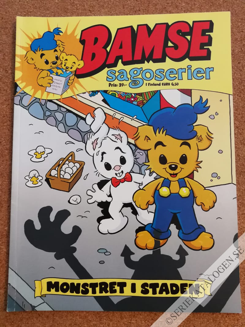Framsida på Bamse sagoserier Monstret i staden (2018)