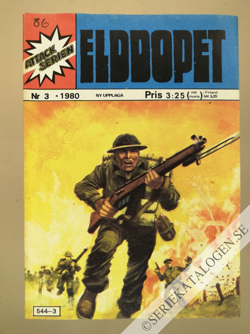 Framsida på Attackserien Elddopet (1980)