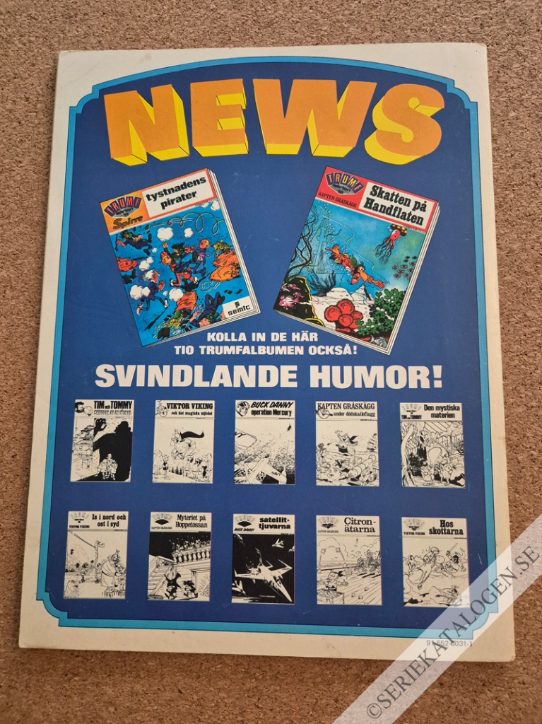 Baksida på Spirre - Tystnadens pirater (1973)