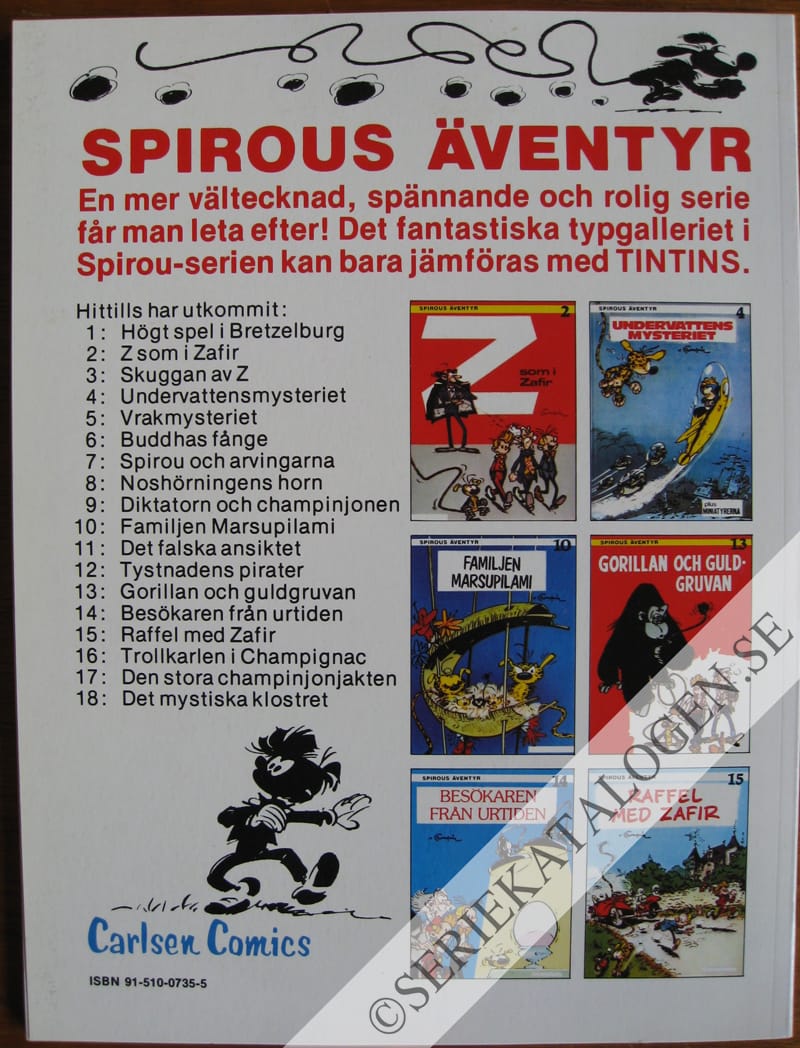 Baksida på Spirou och arvingarna (1980)
