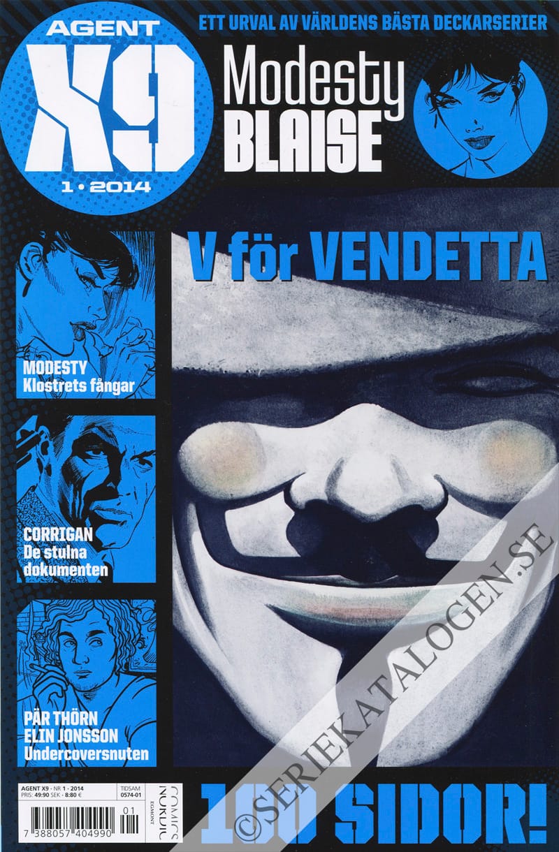 Framsida på Agent X9 #1 (2014)