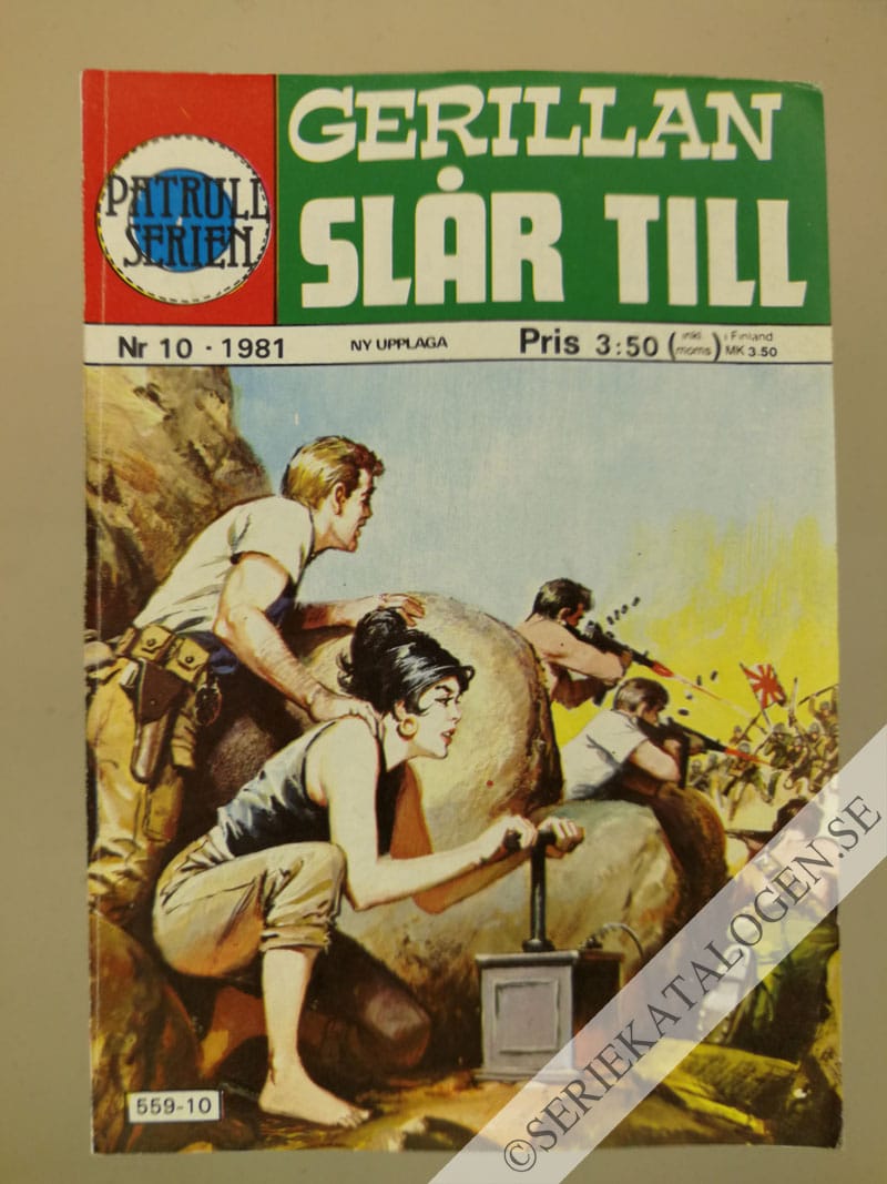 Framsida på Patrullserien #10 - Gerillan slår till (1981)