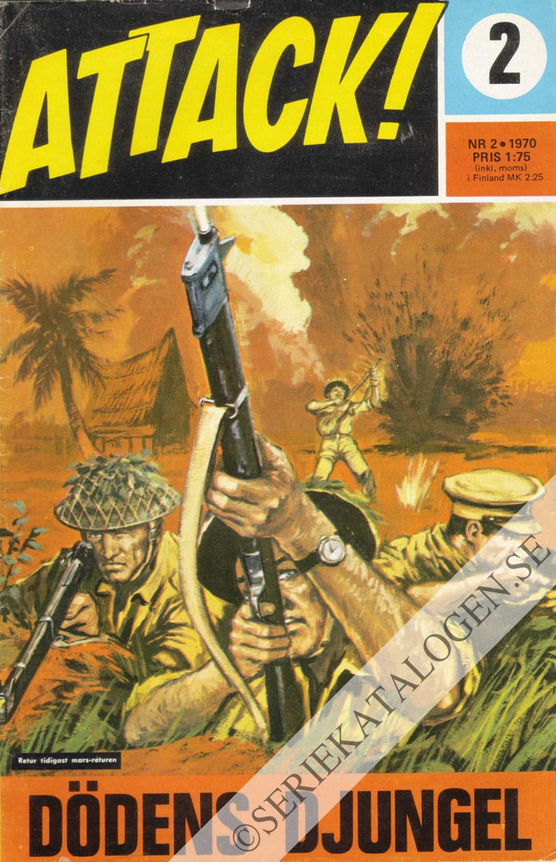 Framsida på Attack Dödens djungel (1970)