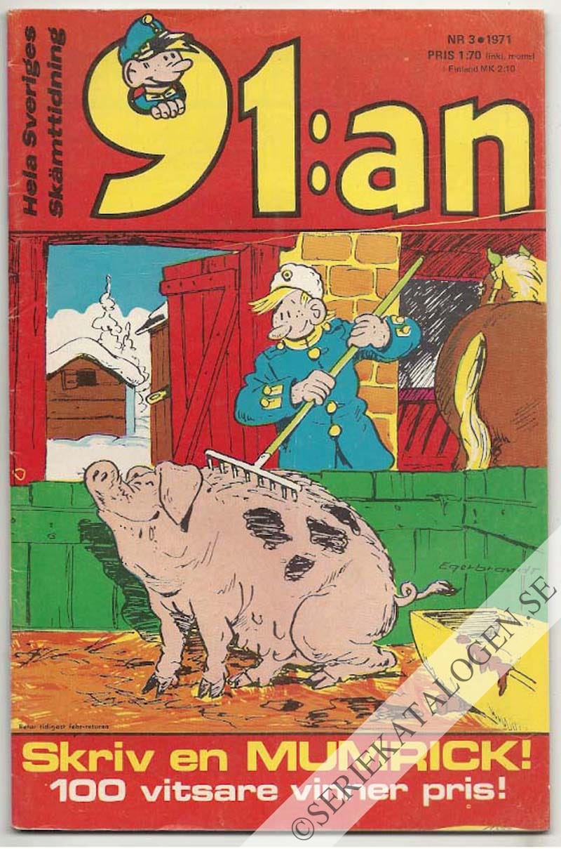 Framsida på 91:an #3 (1971)