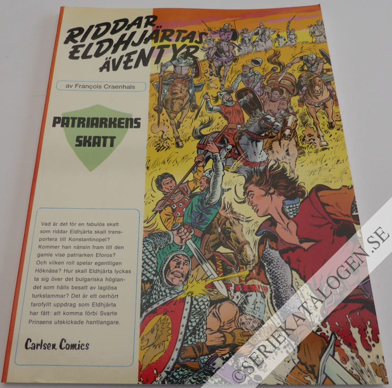 Framsida på Riddar Eldhjärtas äventyr Patriarkens skatt (1978)