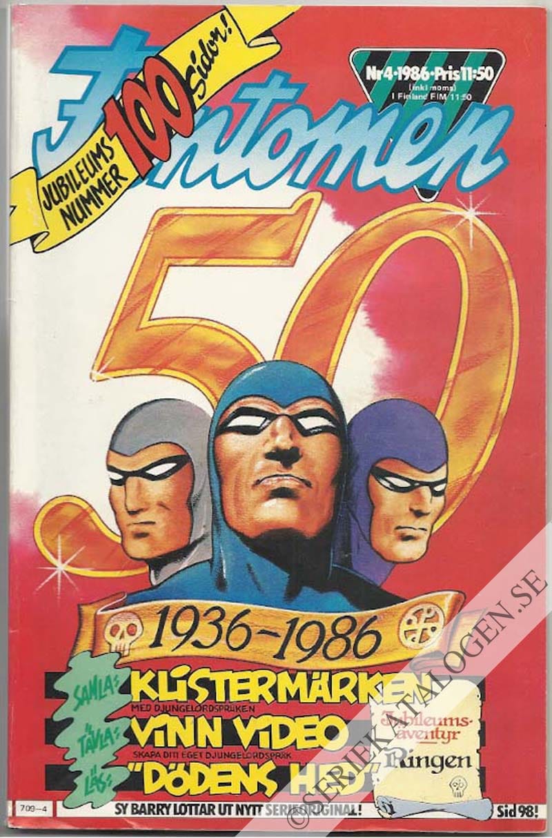 Framsida på Fantomen #4 (1986)