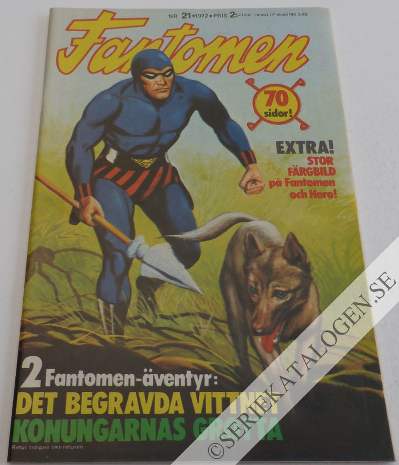 Framsida på Fantomen #21 (1972)