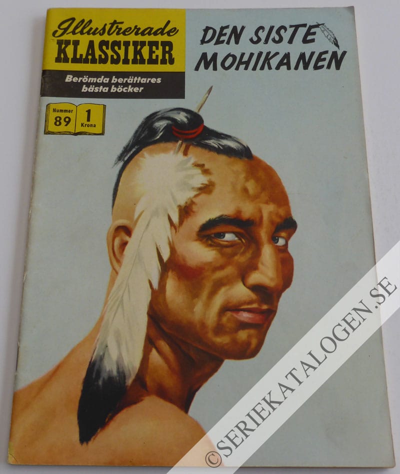 Framsida på Illustrerade Klassiker #89 - Den siste Mohikanen (1959)