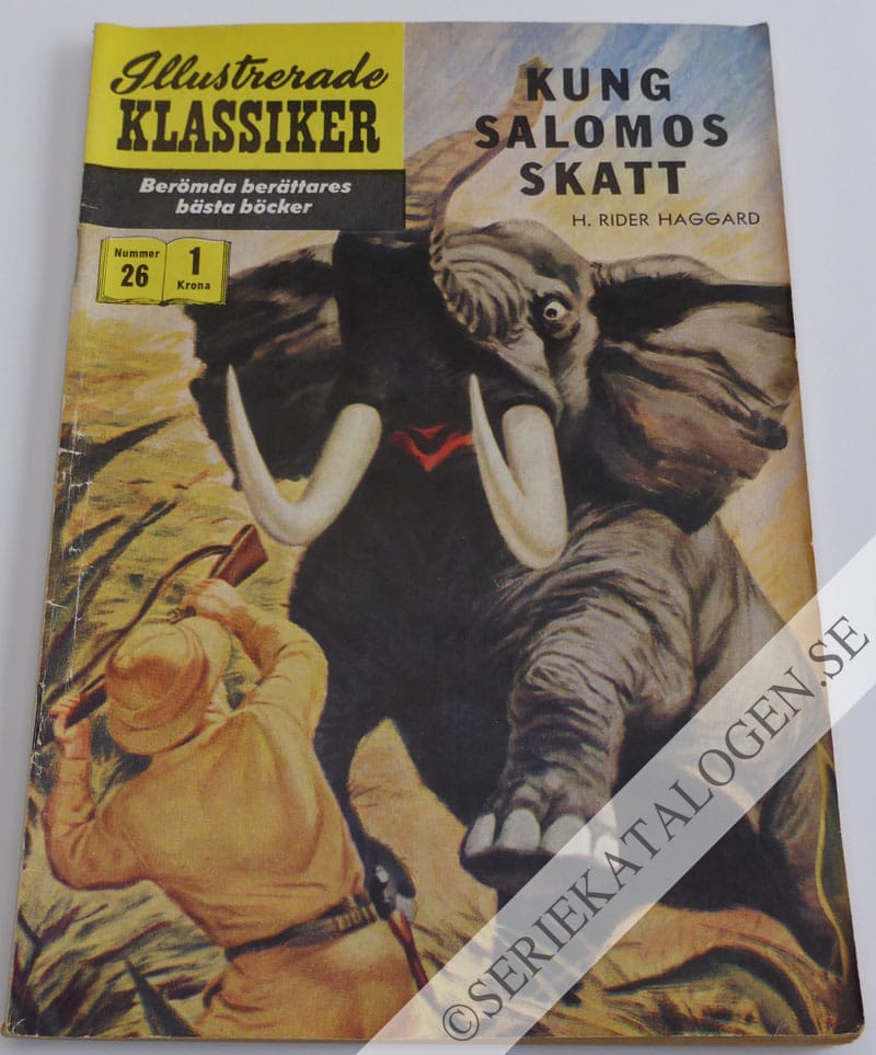 Framsida på Illustrerade Klassiker Kung Salomos skatt (1957)
